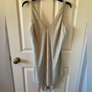 White and silver Dress